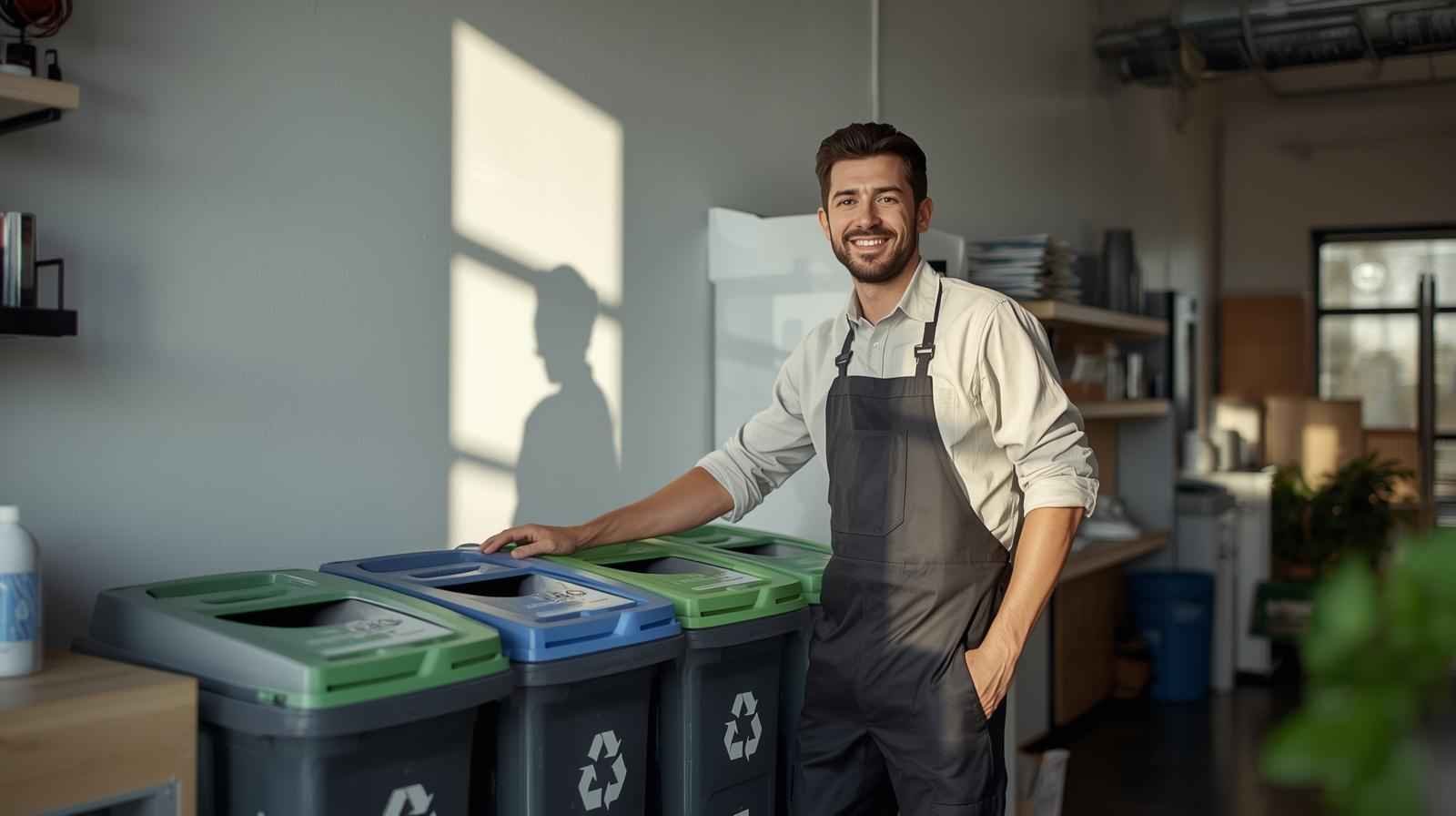 בעל עסק עם עמדת מחזור המתחשבת באיכות הסביבה